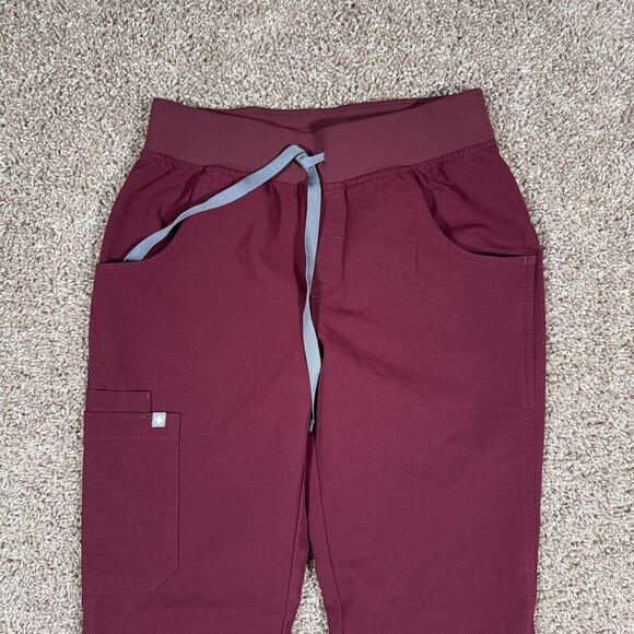 FIGS Technical Collection Scrub Pants Womens XXS Red Kade Cargo Drawstring - Picture 2 of 9
